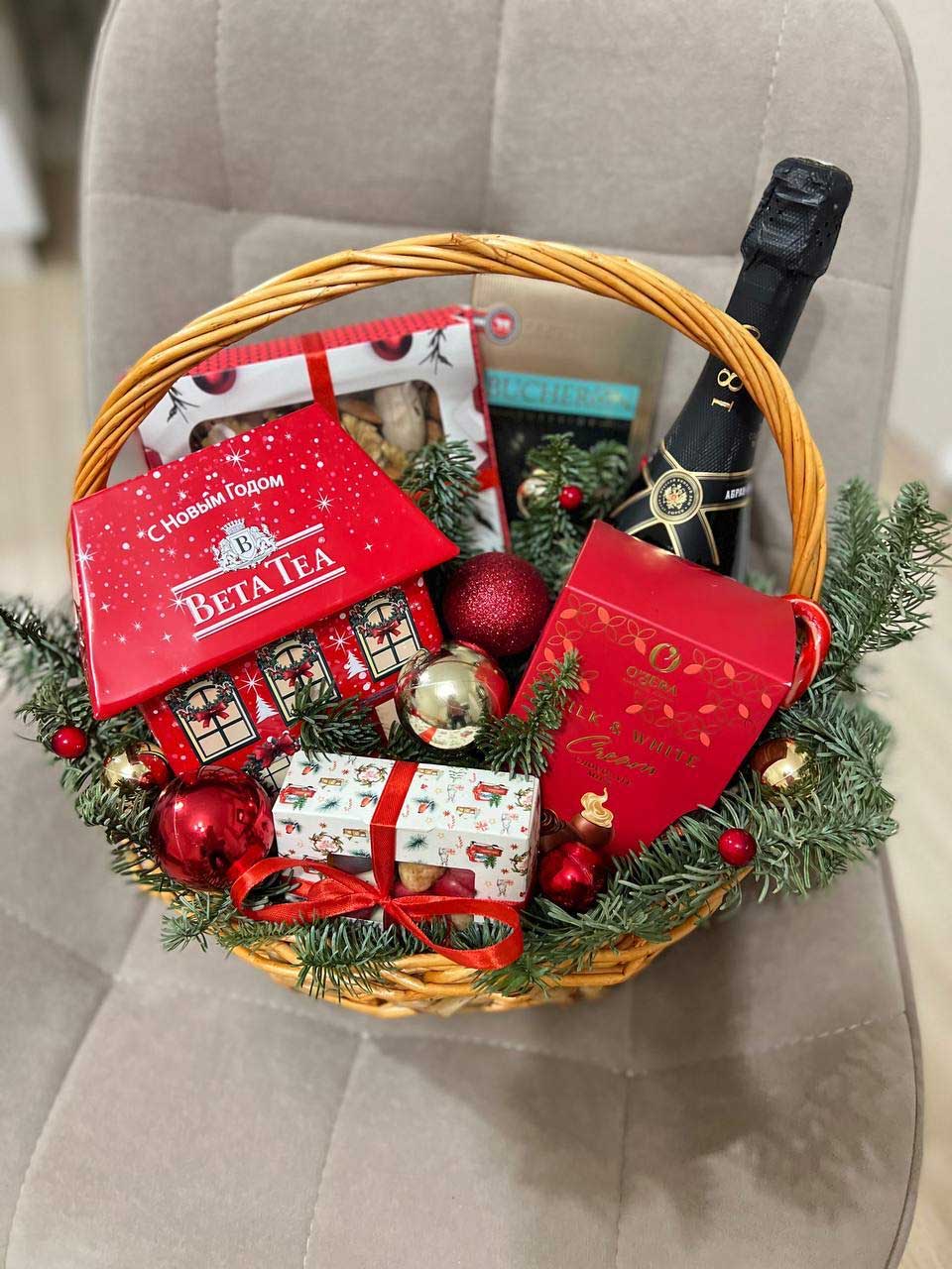 Фото Новогодняя корзинка