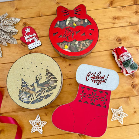 Фото Новогодние коробочки с орешками